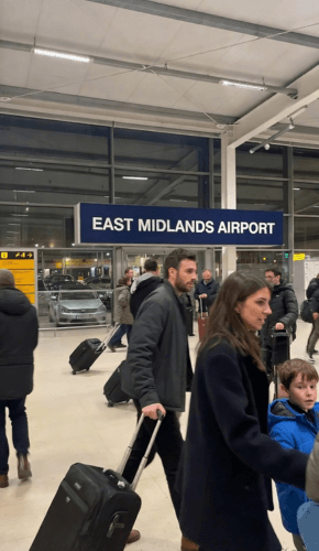 Travelers at airport