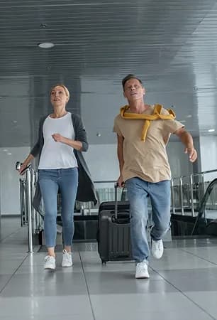 Travelers at airport