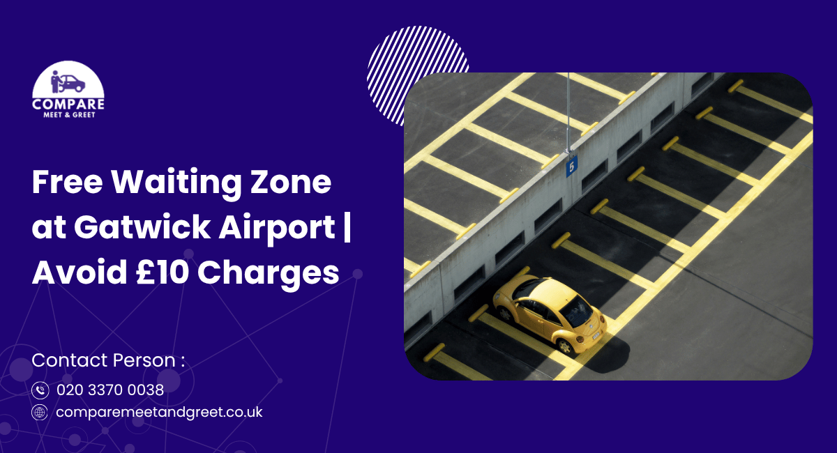 Where is the free Waiting Zone at Gatwick Airport?