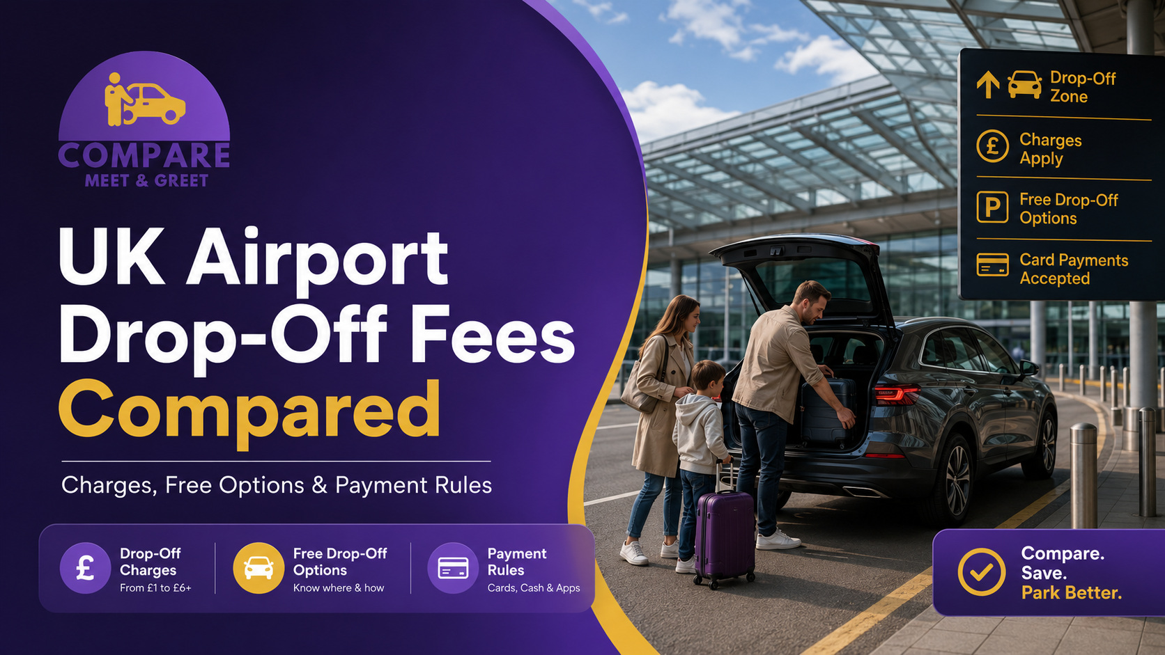 UK Airport Drop Off Fees Compared: Charges, Free Options and Payment Rules