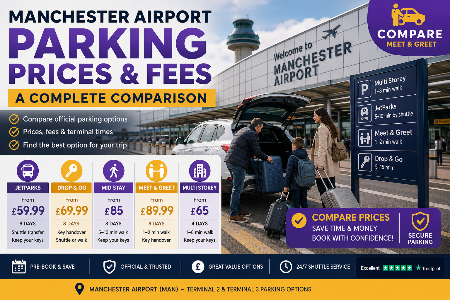 Manchester Airport Parking Prices and Fees: A Complete Comparison