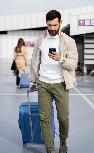 Travelers at airport
