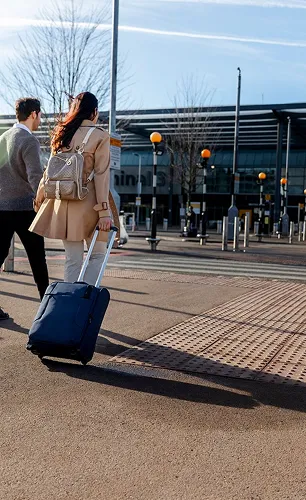 Travelers at airport